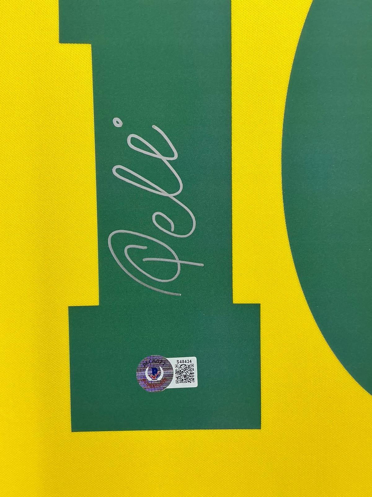 1958 Brazil Pele Signed Jersey Framed