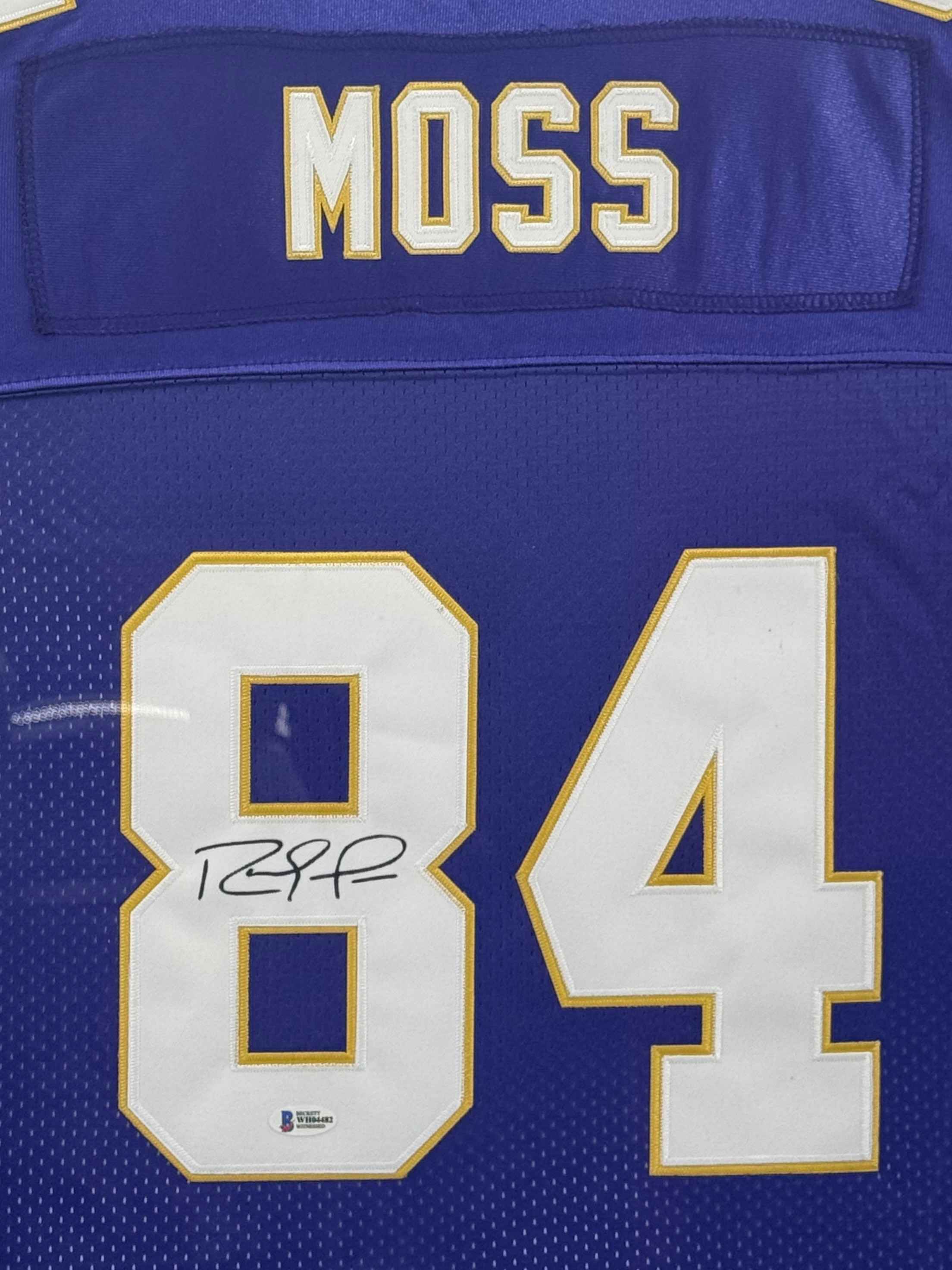 Minnesota Vikings Randy Moss Signed Jersey Framed