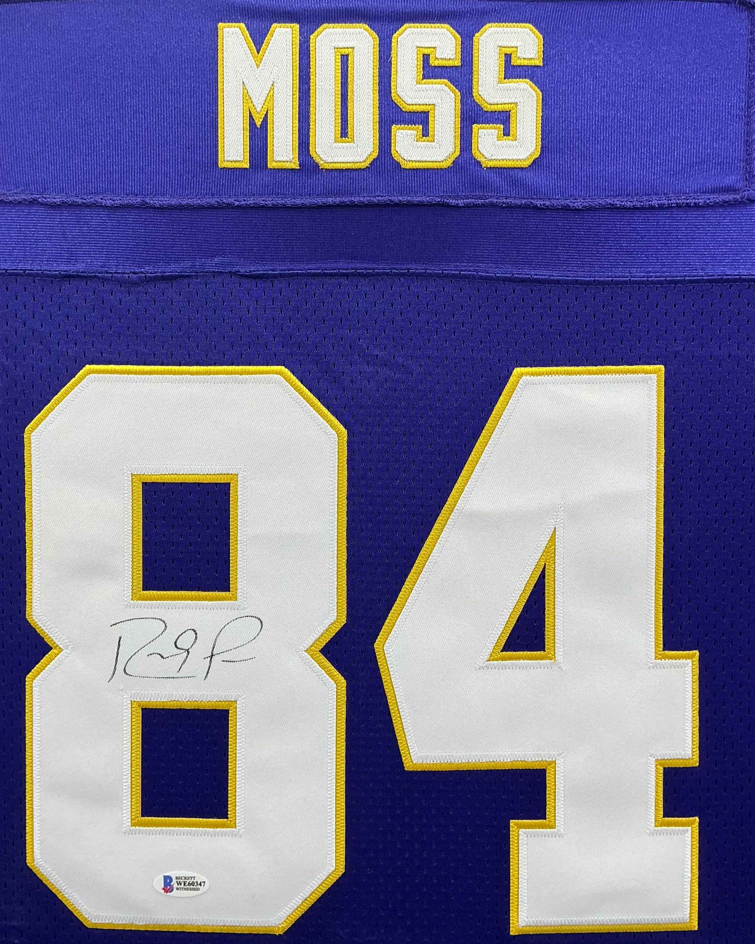Minnesota Vikings Randy Moss Signed Jersey Framed