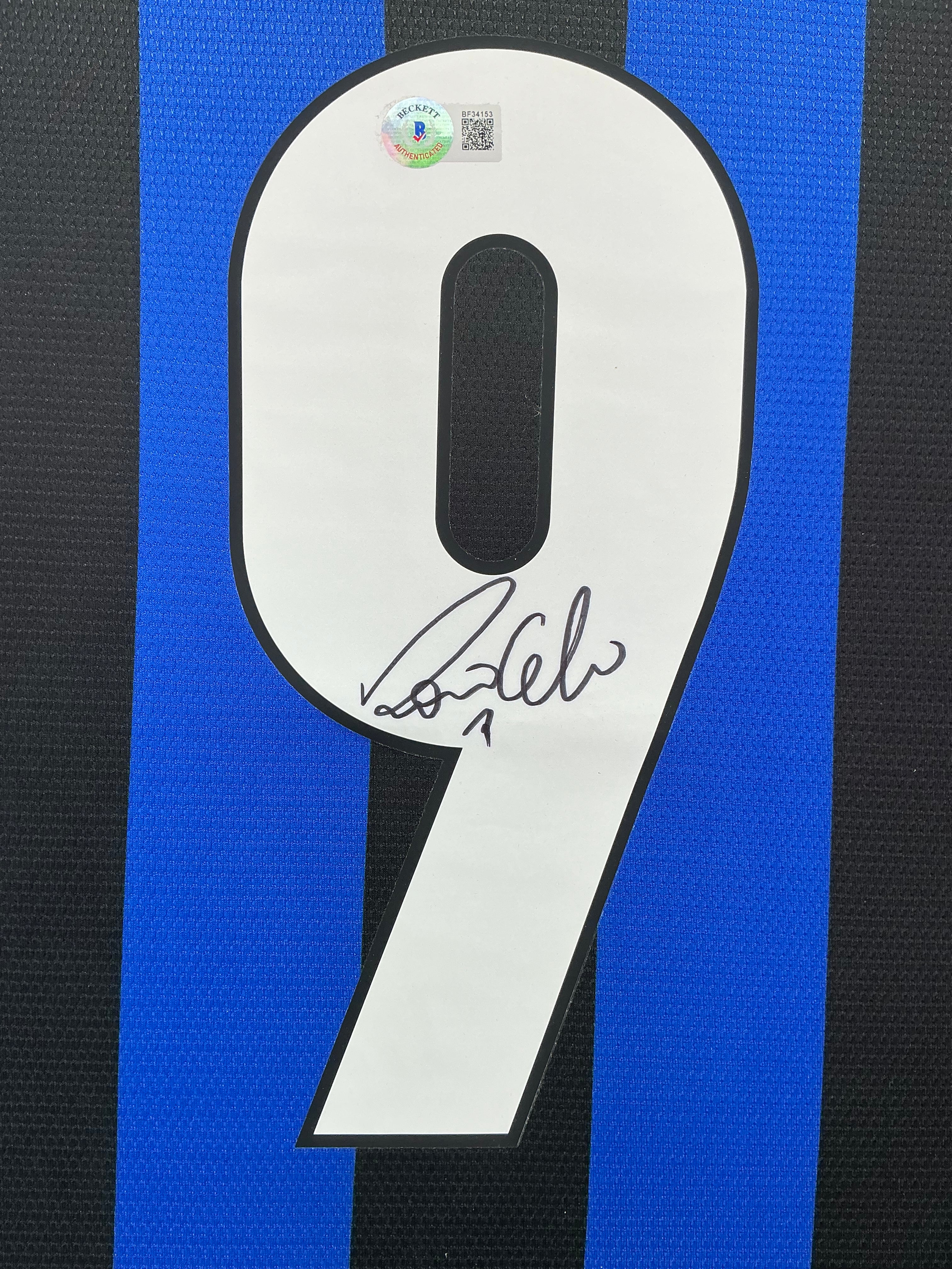 Inter Milan Ronaldo Nazario Signed Jersey Framed
