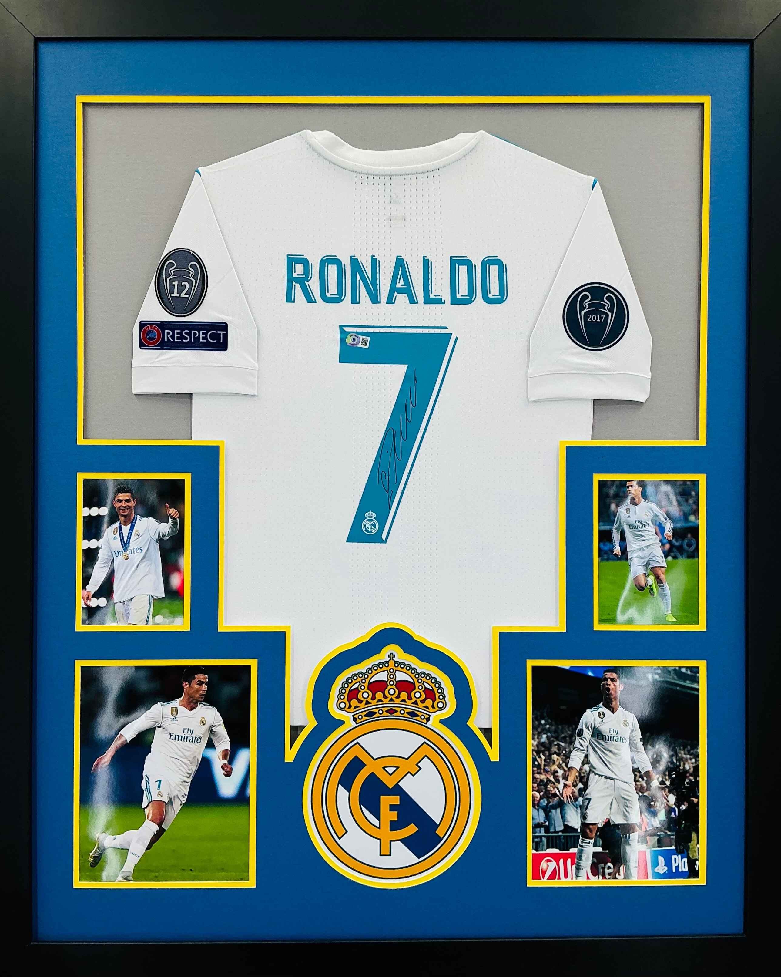 Real Madrid Cristiano Ronaldo Signed Jersey Framed