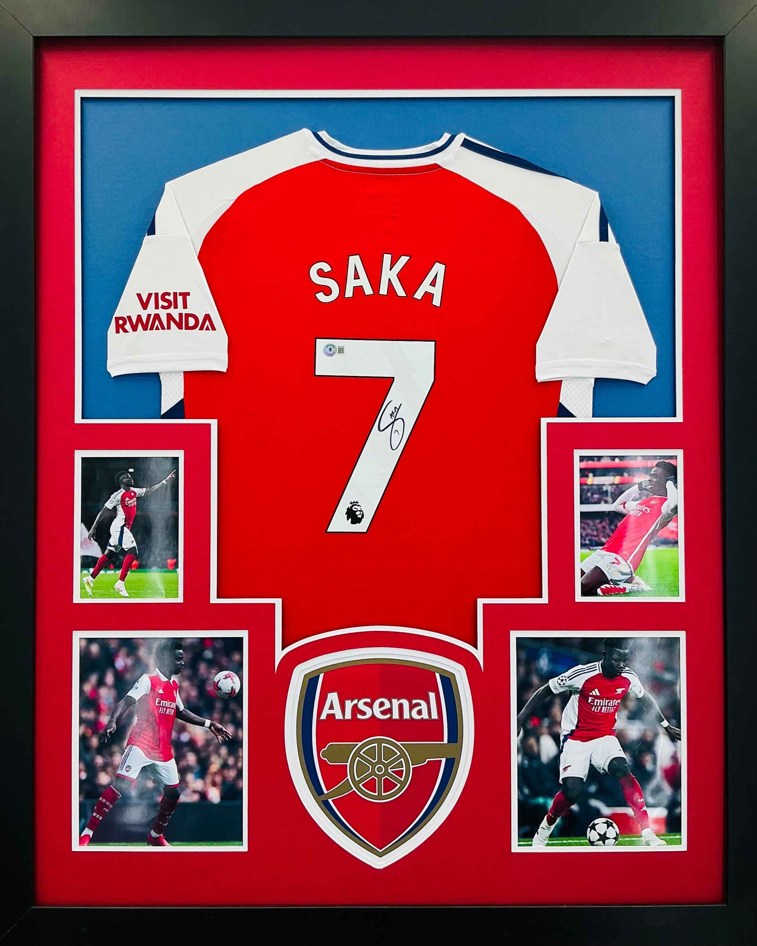 Arsenal Bukayo Saka Signed Jersey Framed