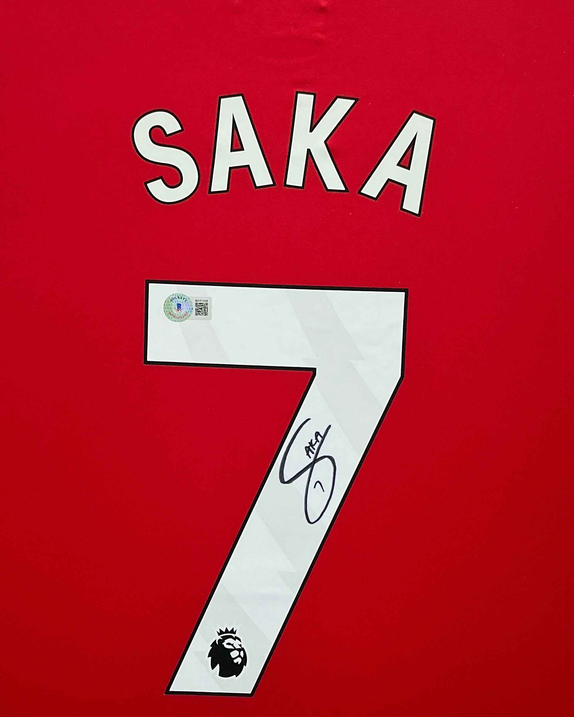 Arsenal Bukayo Saka Signed Jersey Framed