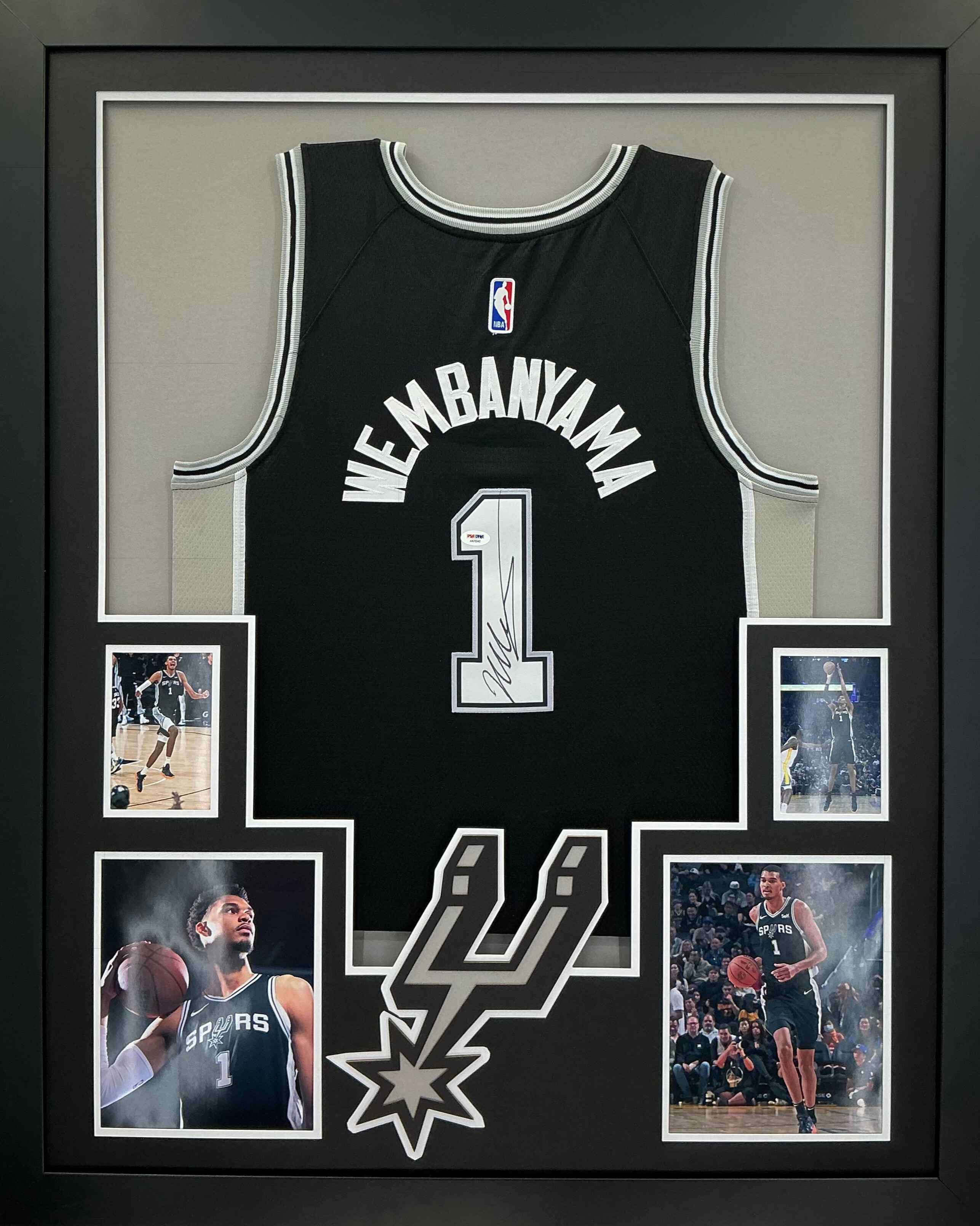 San Antonio Spurs Victor Wembanyama Signed Jersey Framed