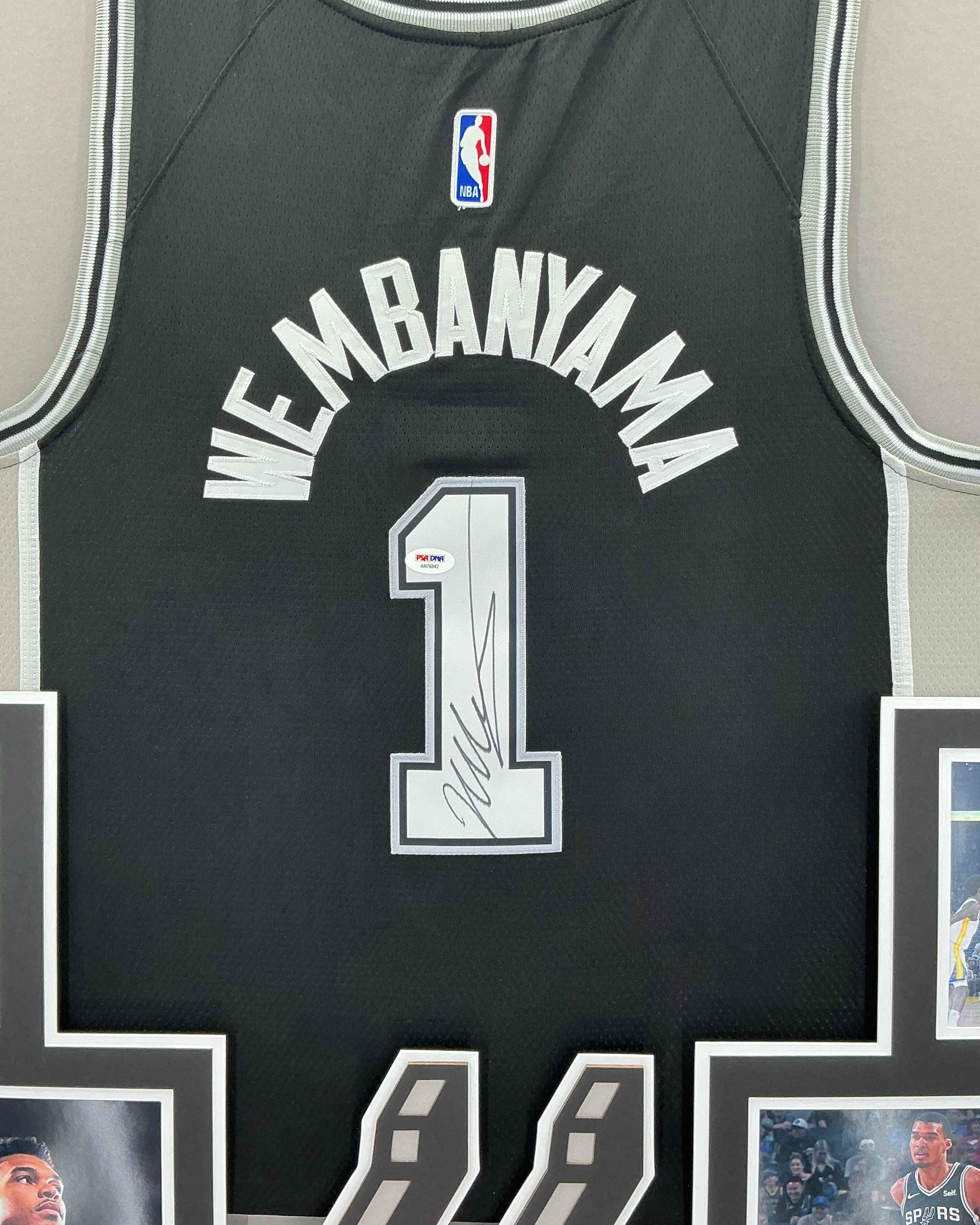 San Antonio Spurs Victor Wembanyama Signed Jersey Framed