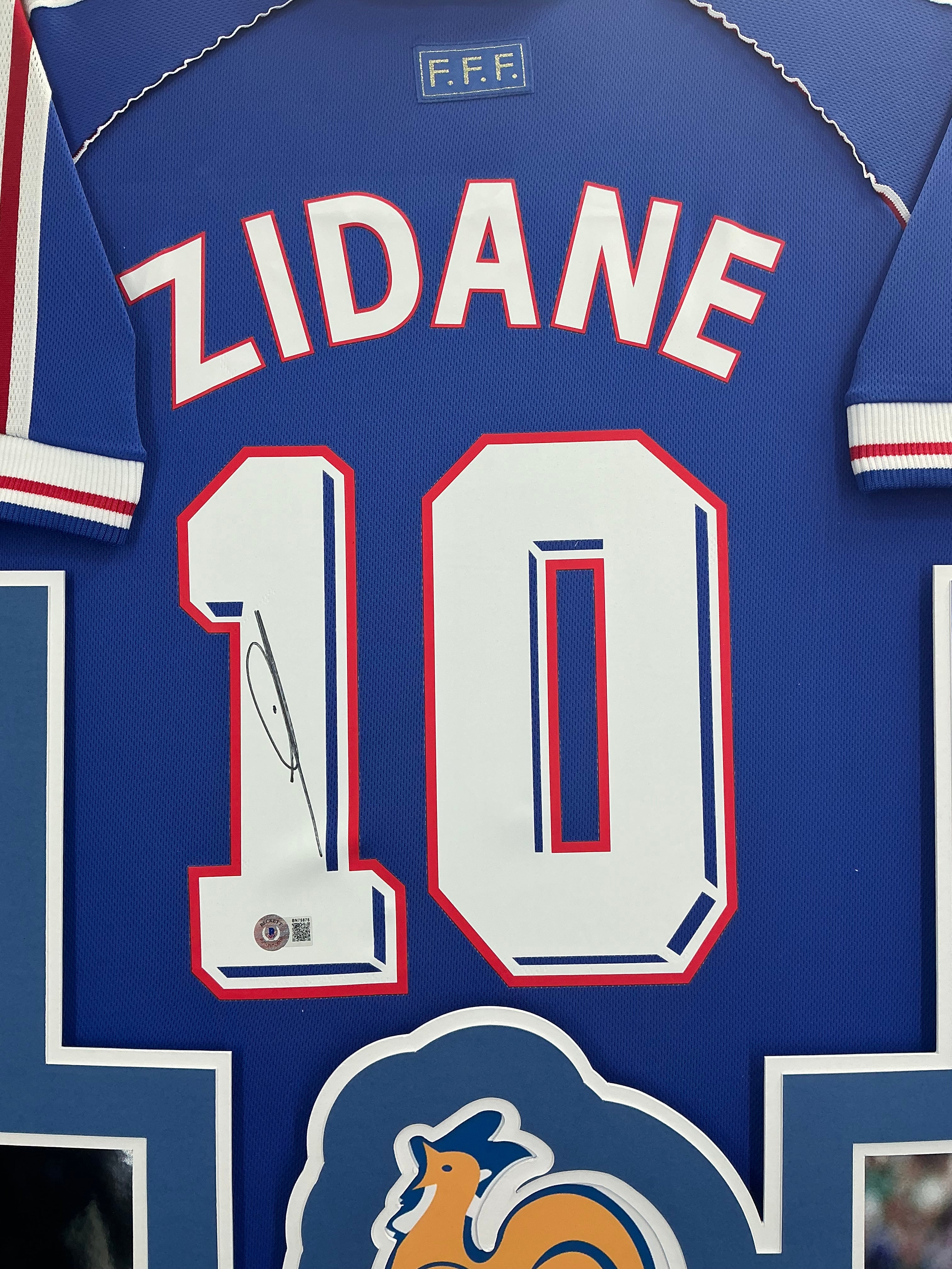 France 1998 Zinedine Zidane Signed Jersey Framed